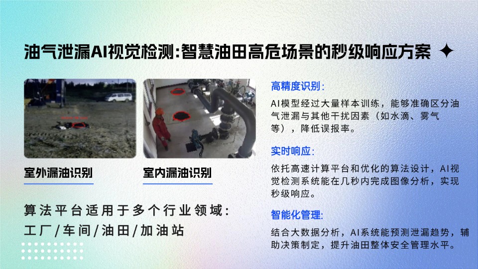 油田石油泄漏与设备故障的 AI视觉预警系统
