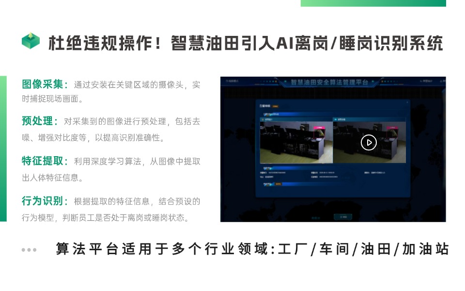 智慧油田人员行为分析：AI实时检测离岗、睡岗与违规操作