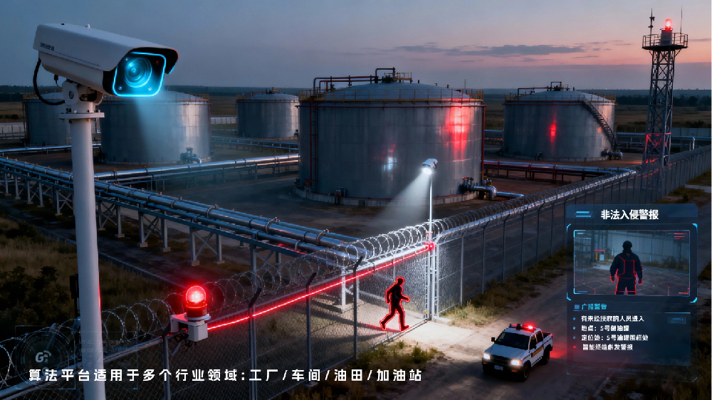 油田输油站场：AI摄像机杜绝泄漏与违规操作隐患