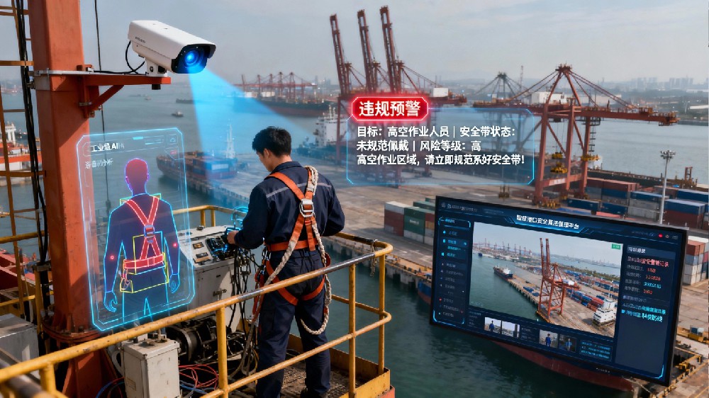 防护合规性检查：AI识别港口作业人员安全服皮肤裸露