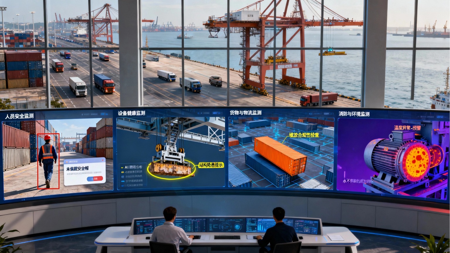 如何实现港口全域全天候自动监控？AI摄像机给出答案.jpg