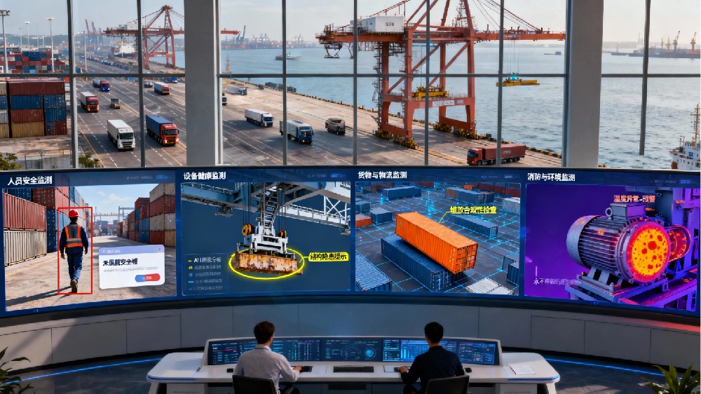 如何实现港口全域全天候自动监控？AI摄像机给出答案