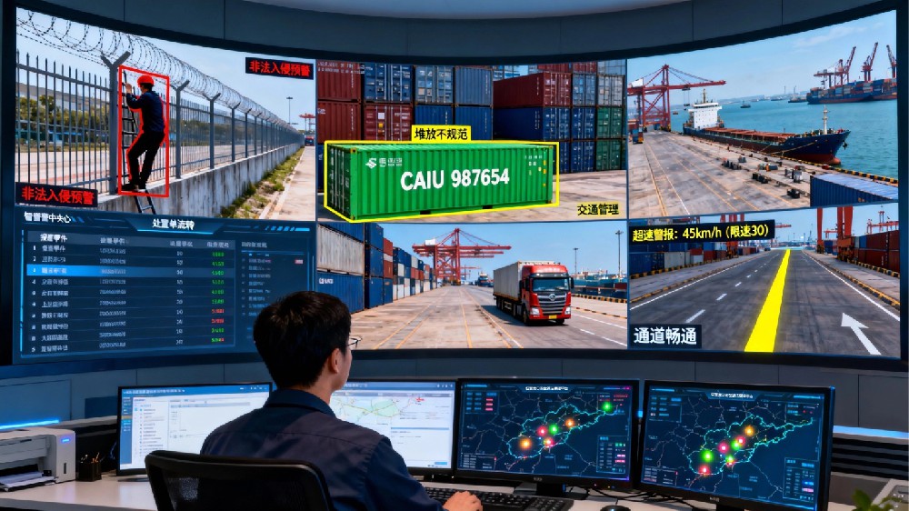 港口安全“零盲区”：AI智能摄像机24小时监测