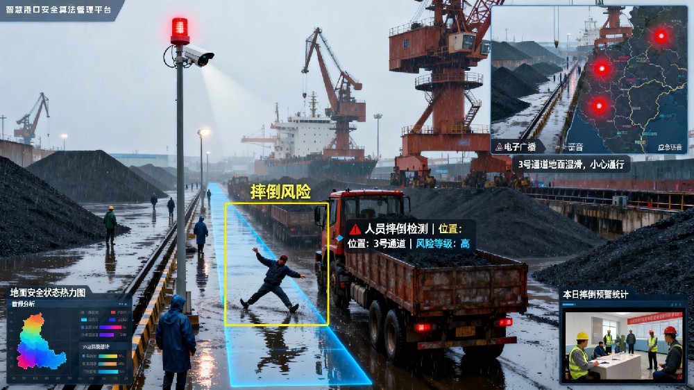 港口AI人员摔倒智能识别与紧急预警