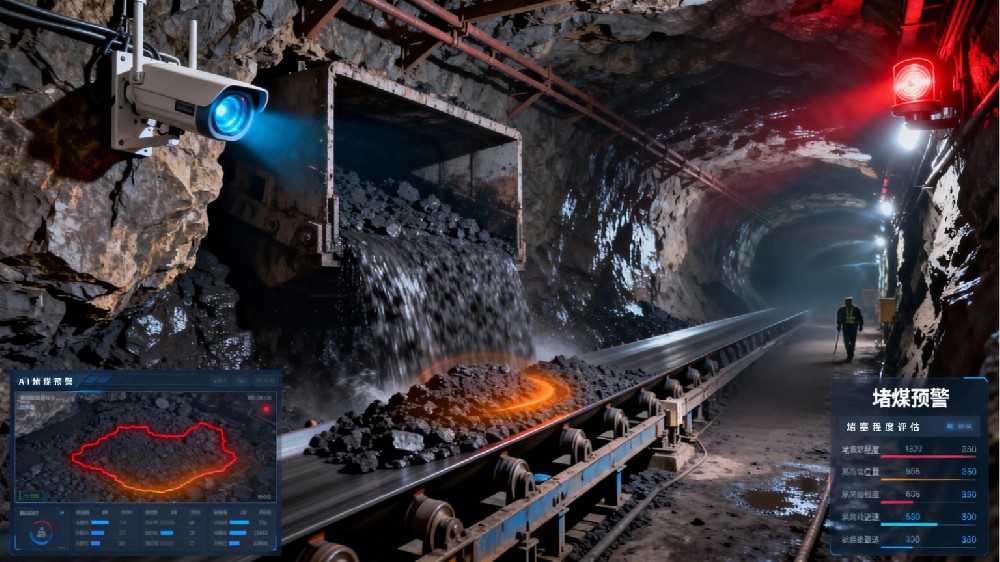 煤矿下料口AI智能监卸与堵煤预防系统
