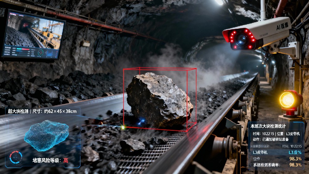 煤矿下料口堵塞AI摄像机早发现：减少停机，提升运煤效率