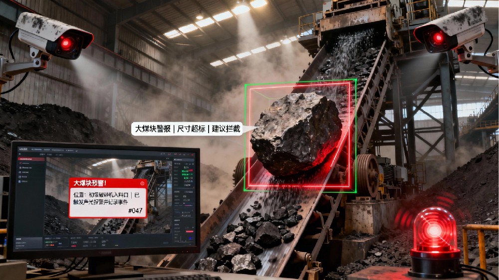 AI大煤块检测算法，优化煤矿破碎与运输流程
