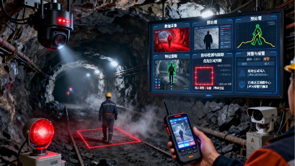 智慧煤矿基于AI的矿工不安全行为监测系统