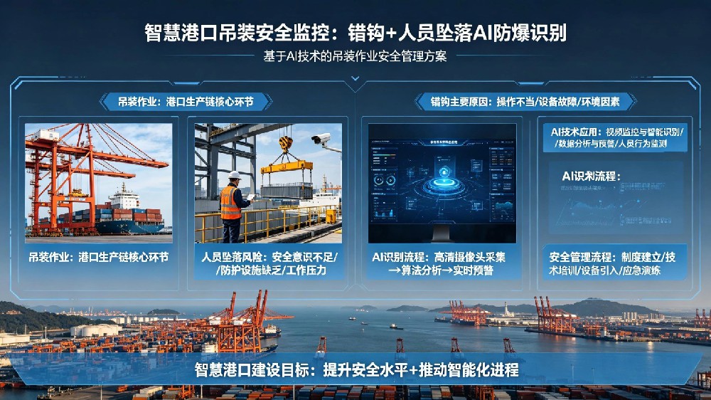 错钩检测：AI防爆摄像机护航港口大型吊装作业