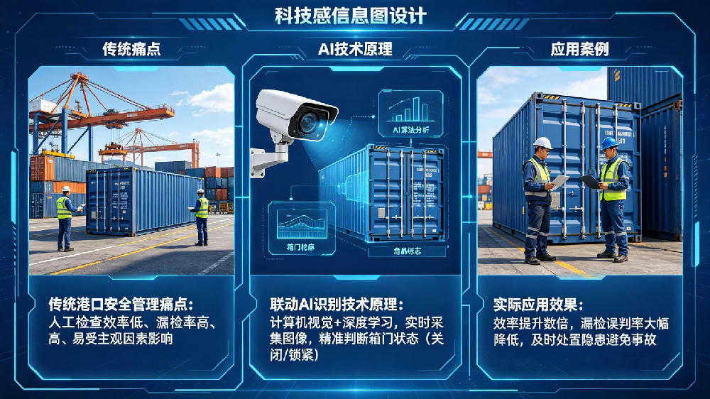 AI防爆摄像机，港口集装箱箱门状态一目了然