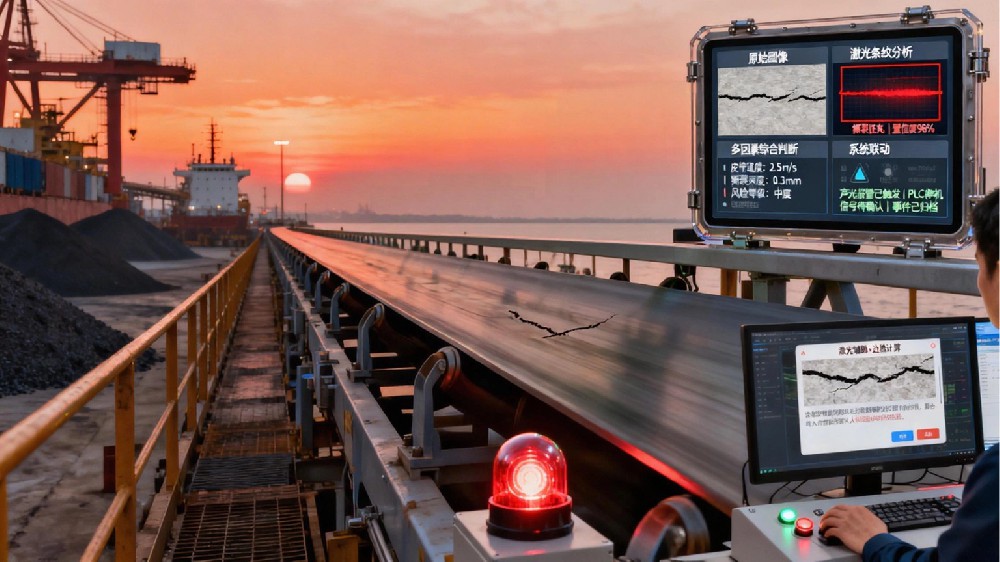 撕裂、跑空一次解决：智慧港口皮带AI综合监控平台