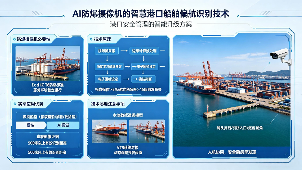 船舶偏航AI实时预警，港口航行风险早防范