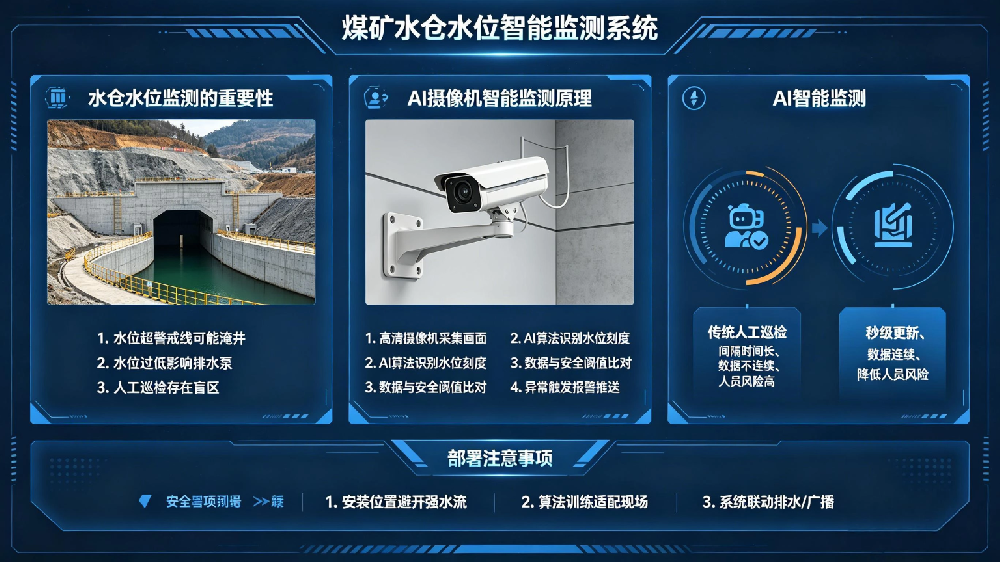 煤矿水仓水位异常AI实时识别预警？