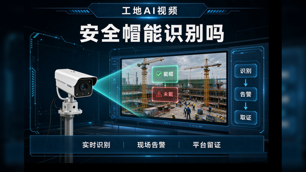 AI摄像机安全帽识别